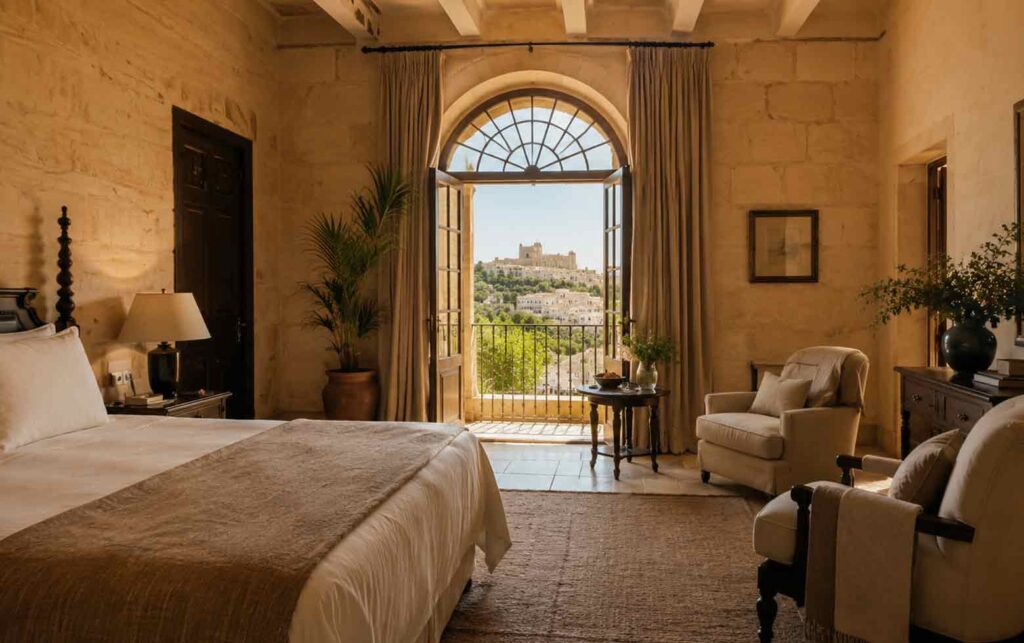 Luxury hotel stay during a Spain tour