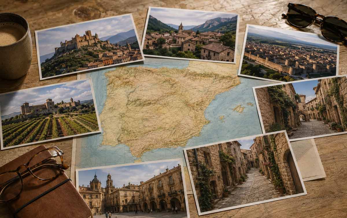 Travel overview of medieval towns and villages across Spain